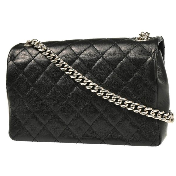 Chanel Black Embossed Calfskin Turnlock Small Full Flap Shoulder Bag 165770 - Picture 2 of 11